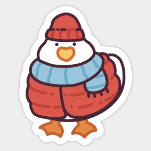 Duckie Winter Outfit - Red Sticker